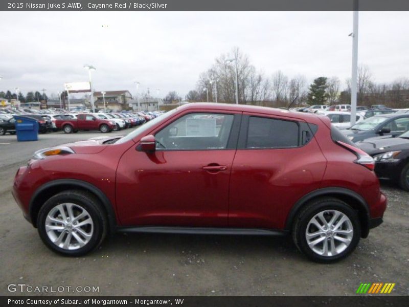 Cayenne Red / Black/Silver 2015 Nissan Juke S AWD