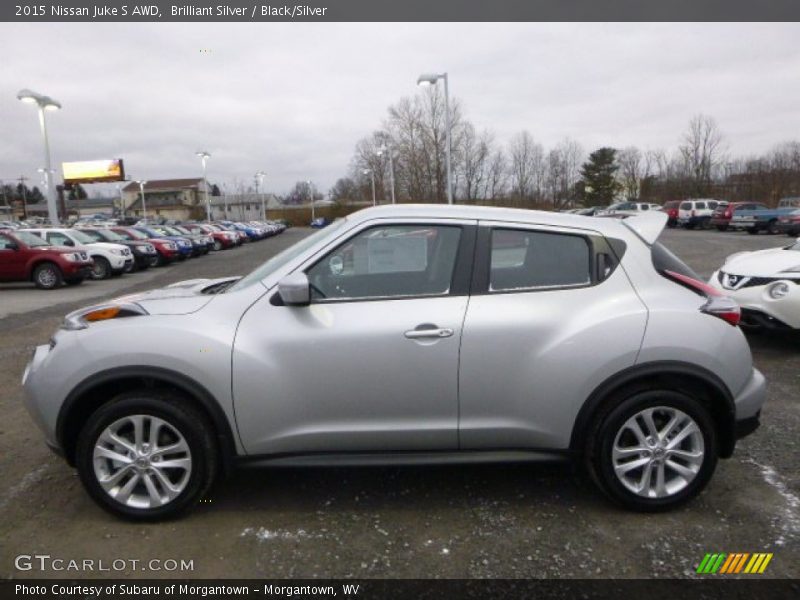 Brilliant Silver / Black/Silver 2015 Nissan Juke S AWD