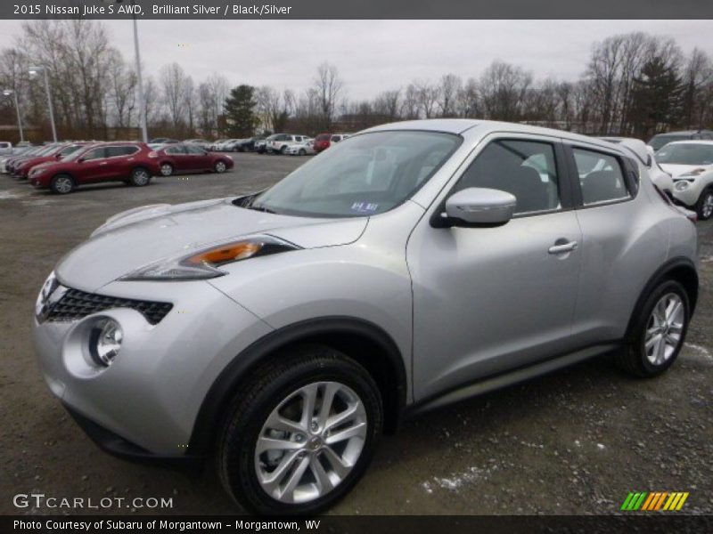 Brilliant Silver / Black/Silver 2015 Nissan Juke S AWD