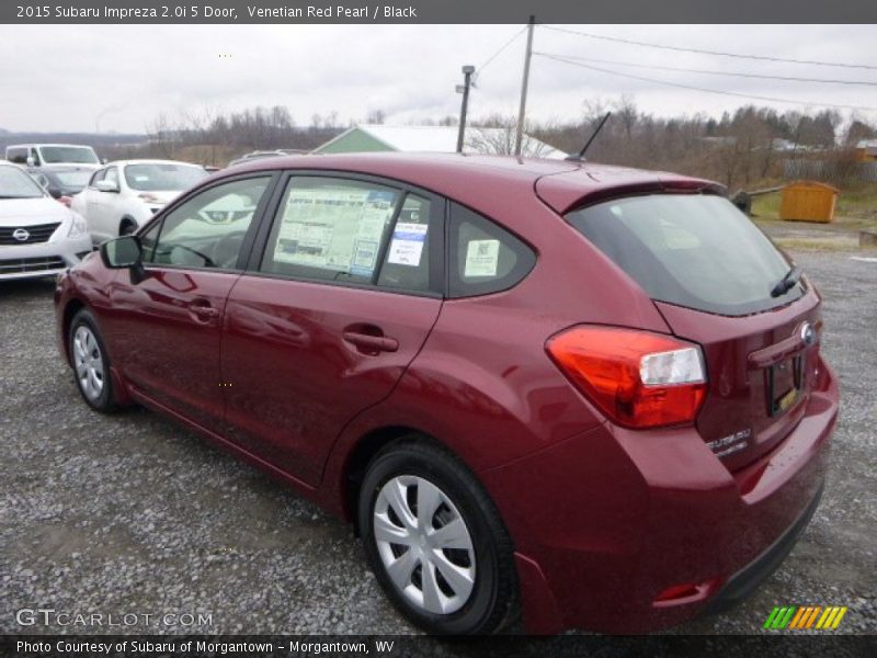 Venetian Red Pearl / Black 2015 Subaru Impreza 2.0i 5 Door