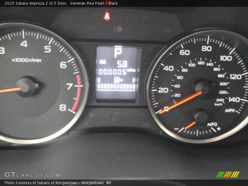 Venetian Red Pearl / Black 2015 Subaru Impreza 2.0i 5 Door