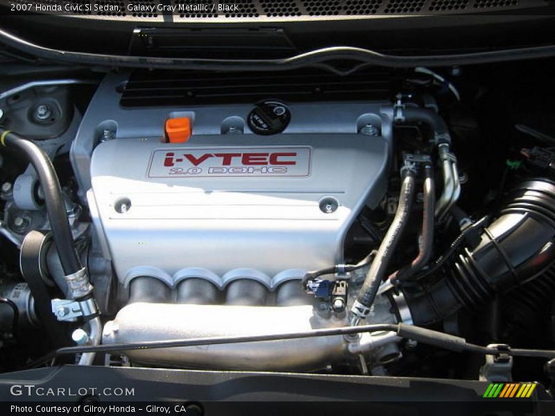 Galaxy Gray Metallic / Black 2007 Honda Civic Si Sedan