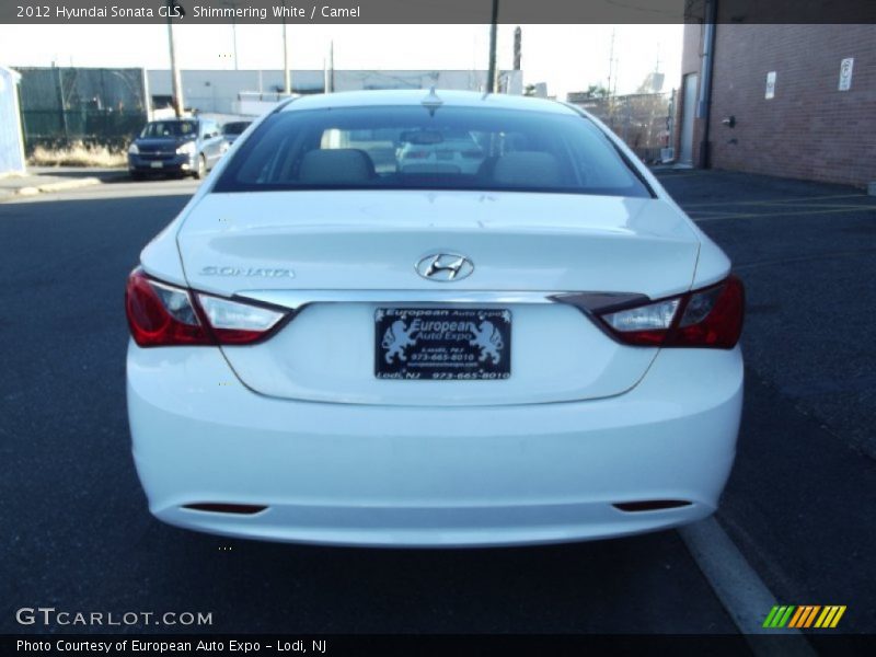 Shimmering White / Camel 2012 Hyundai Sonata GLS