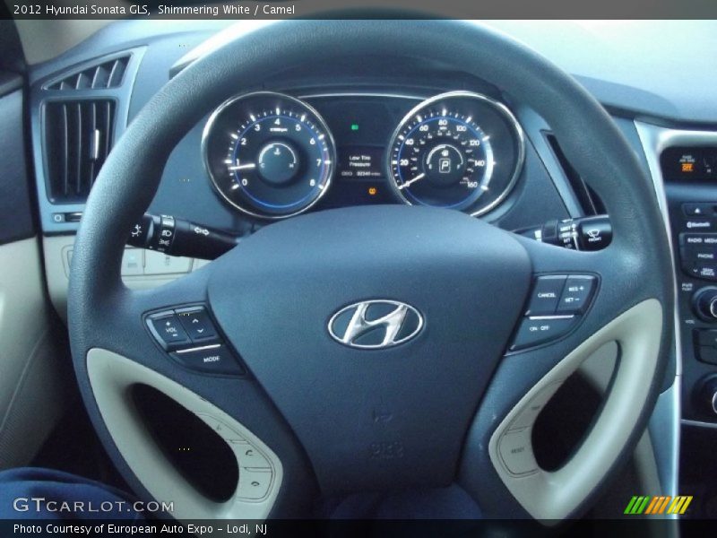 Shimmering White / Camel 2012 Hyundai Sonata GLS