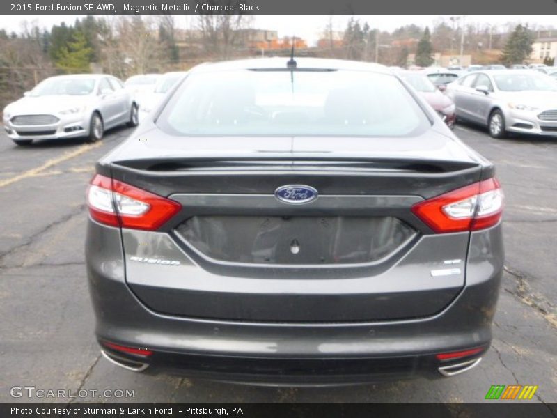 Magnetic Metallic / Charcoal Black 2015 Ford Fusion SE AWD