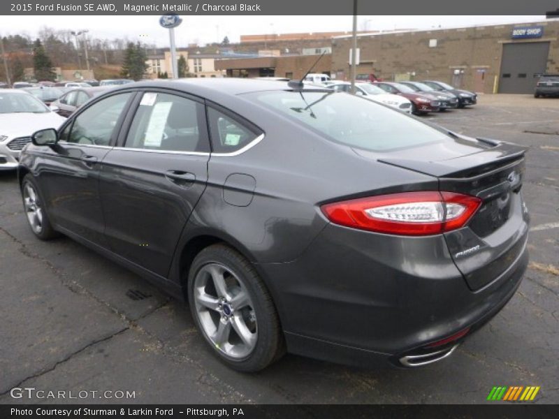 Magnetic Metallic / Charcoal Black 2015 Ford Fusion SE AWD