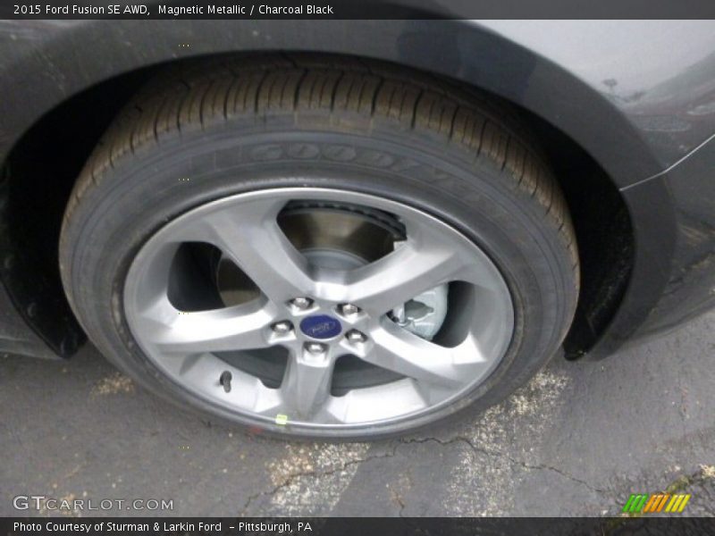 Magnetic Metallic / Charcoal Black 2015 Ford Fusion SE AWD