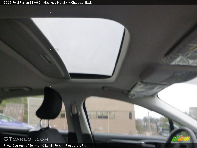 Magnetic Metallic / Charcoal Black 2015 Ford Fusion SE AWD