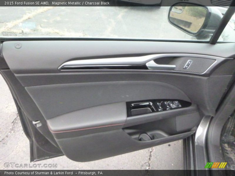 Magnetic Metallic / Charcoal Black 2015 Ford Fusion SE AWD
