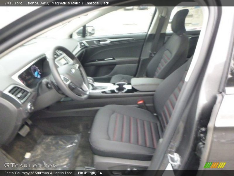 Magnetic Metallic / Charcoal Black 2015 Ford Fusion SE AWD