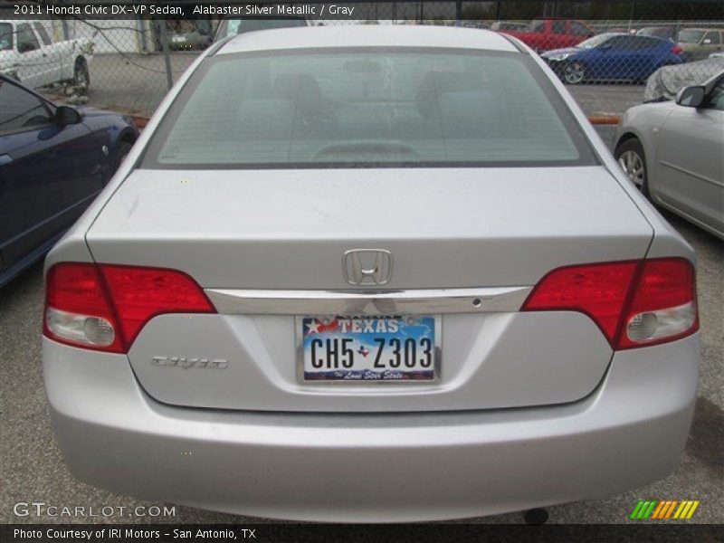 Alabaster Silver Metallic / Gray 2011 Honda Civic DX-VP Sedan
