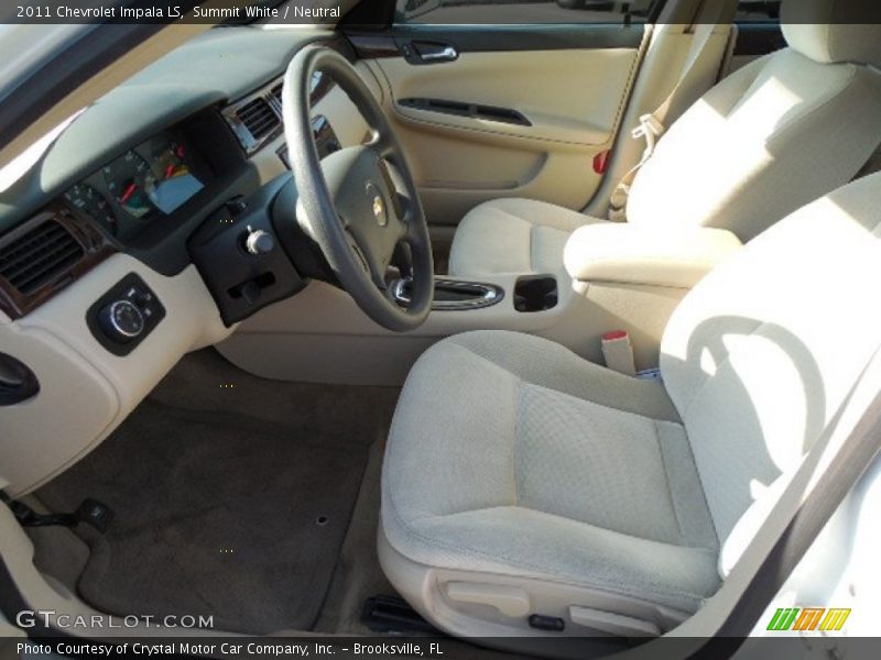 Front Seat of 2011 Impala LS