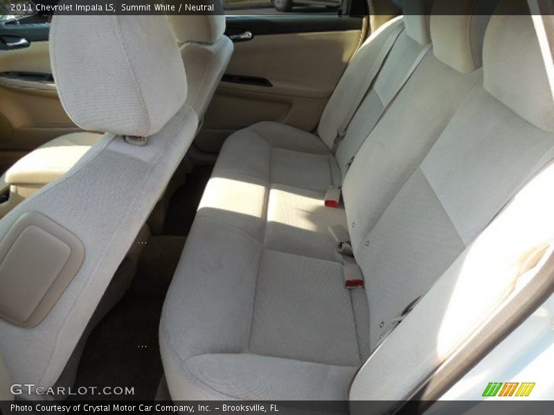 Rear Seat of 2011 Impala LS