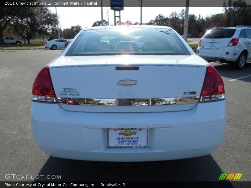 Summit White / Neutral 2011 Chevrolet Impala LS