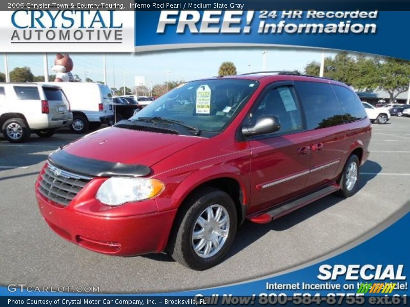 Inferno Red Pearl / Medium Slate Gray 2006 Chrysler Town & Country Touring