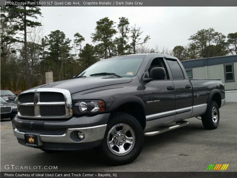 Graphite Metallic / Dark Slate Gray 2002 Dodge Ram 1500 SLT Quad Cab 4x4