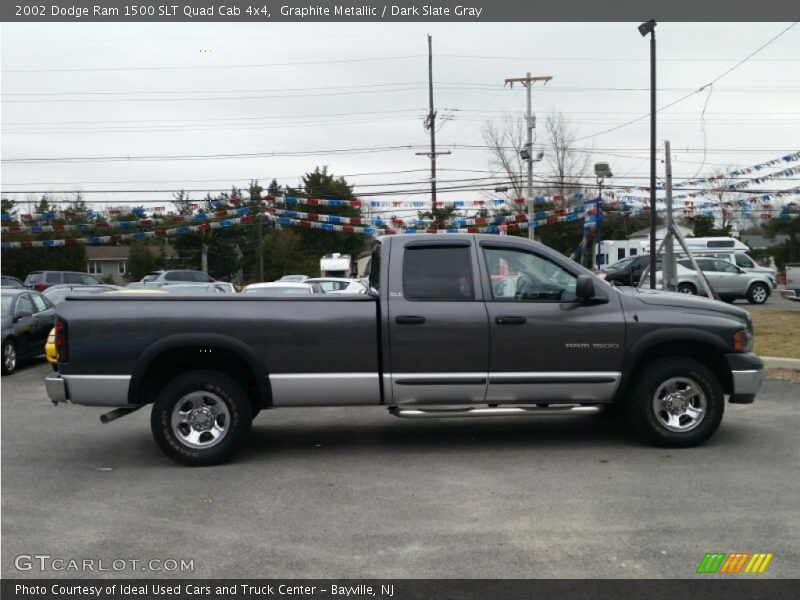 Graphite Metallic / Dark Slate Gray 2002 Dodge Ram 1500 SLT Quad Cab 4x4
