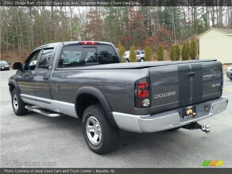 Graphite Metallic / Dark Slate Gray 2002 Dodge Ram 1500 SLT Quad Cab 4x4