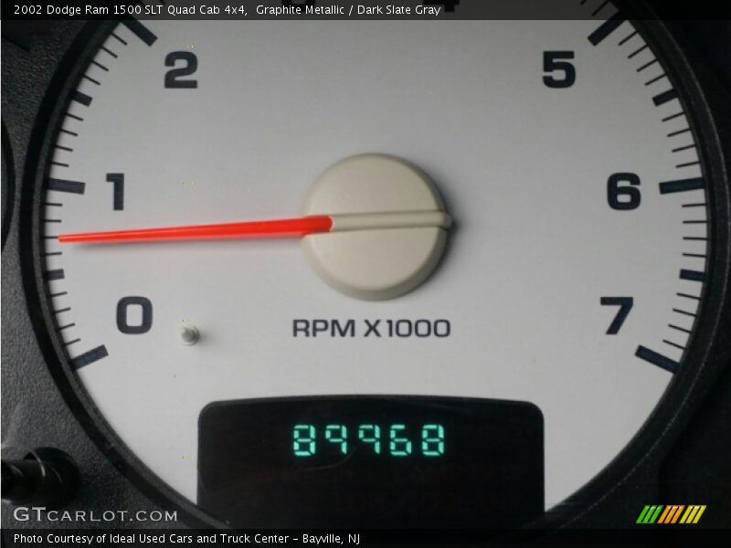 Graphite Metallic / Dark Slate Gray 2002 Dodge Ram 1500 SLT Quad Cab 4x4