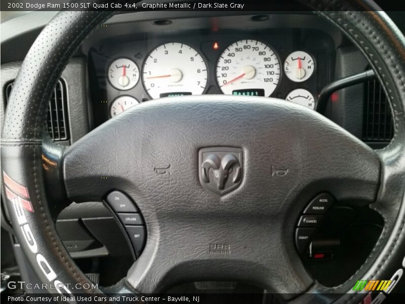 Graphite Metallic / Dark Slate Gray 2002 Dodge Ram 1500 SLT Quad Cab 4x4