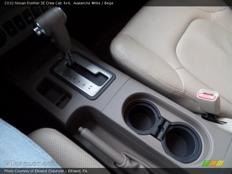 Avalanche White / Beige 2010 Nissan Frontier SE Crew Cab 4x4