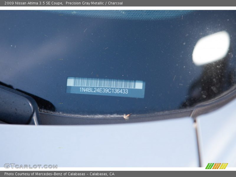Precision Gray Metallic / Charcoal 2009 Nissan Altima 3.5 SE Coupe