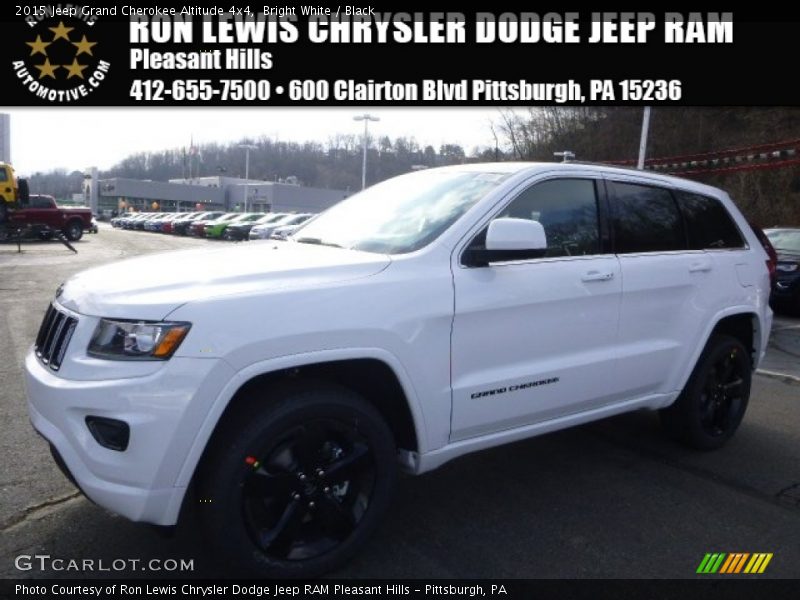 Bright White / Black 2015 Jeep Grand Cherokee Altitude 4x4