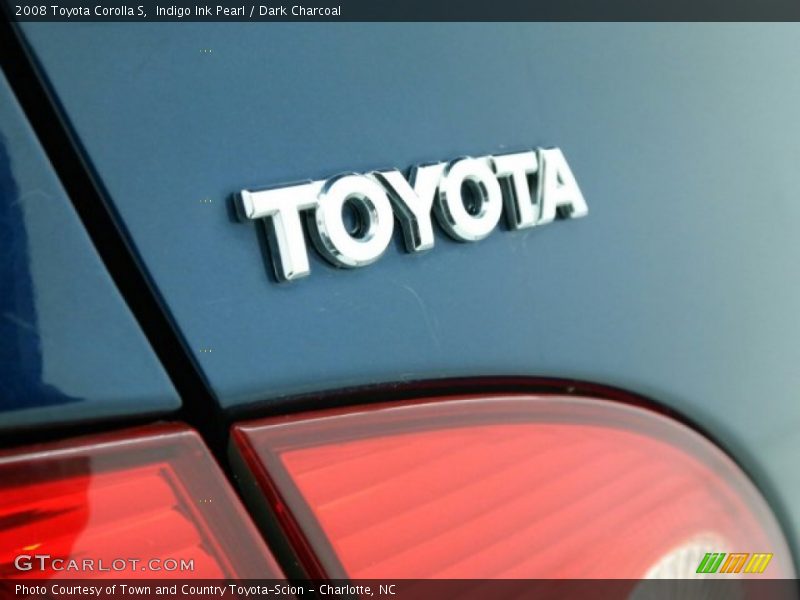 Indigo Ink Pearl / Dark Charcoal 2008 Toyota Corolla S