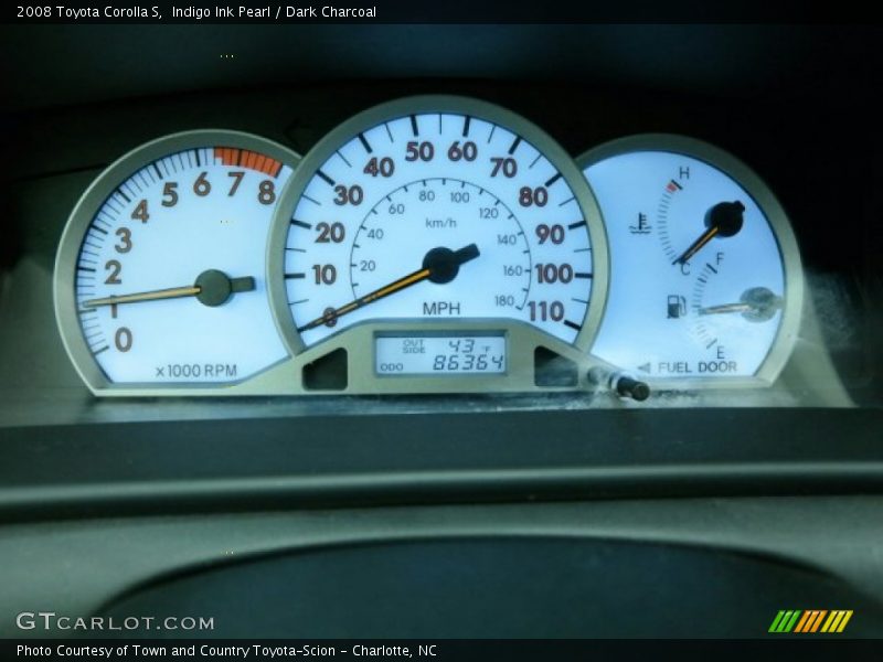 Indigo Ink Pearl / Dark Charcoal 2008 Toyota Corolla S