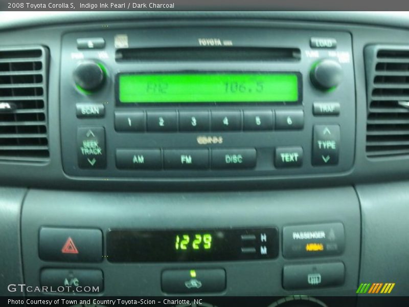 Indigo Ink Pearl / Dark Charcoal 2008 Toyota Corolla S