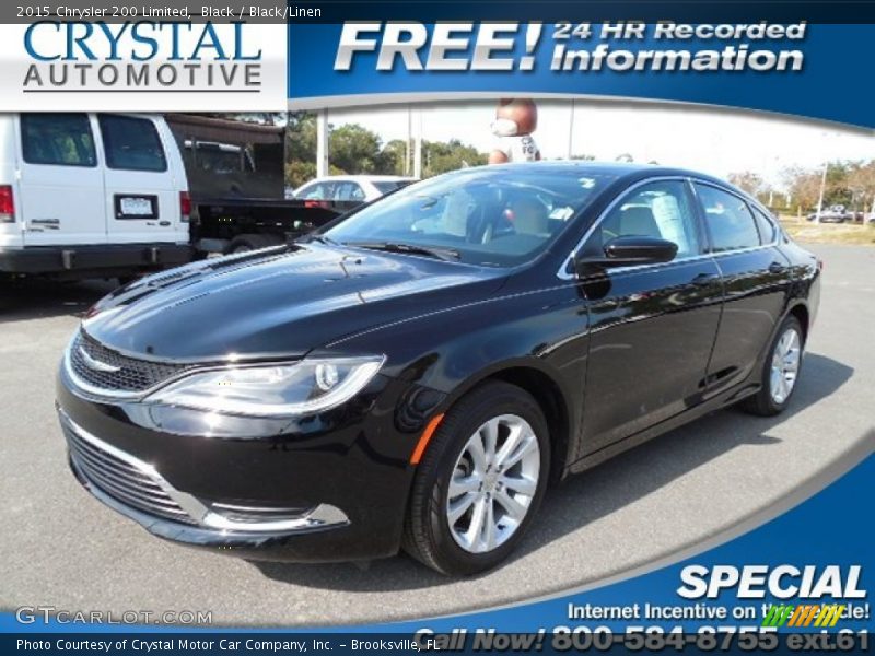 Black / Black/Linen 2015 Chrysler 200 Limited