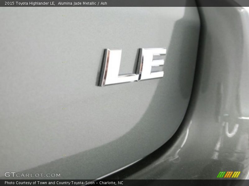 Alumina Jade Metallic / Ash 2015 Toyota Highlander LE