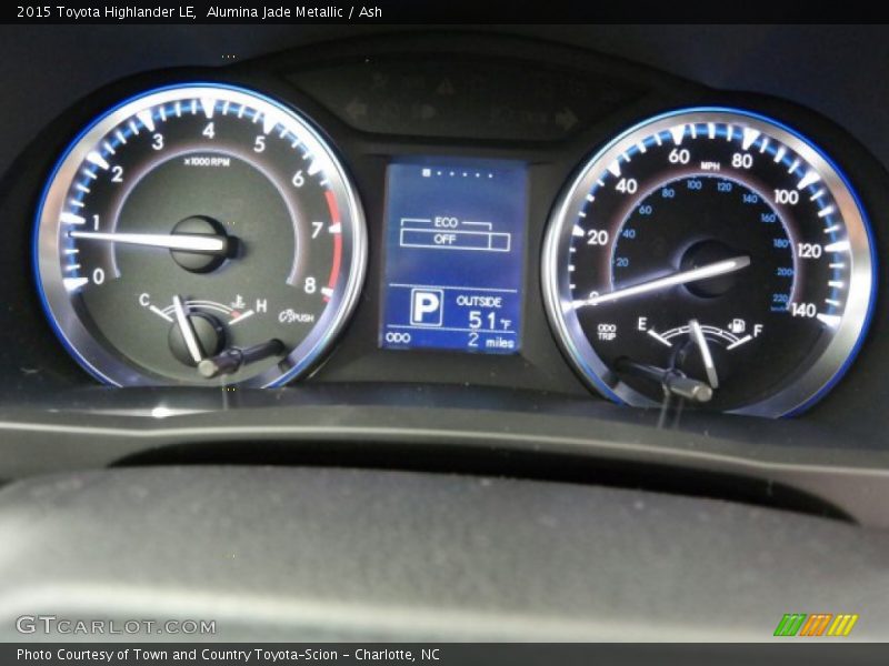 Alumina Jade Metallic / Ash 2015 Toyota Highlander LE