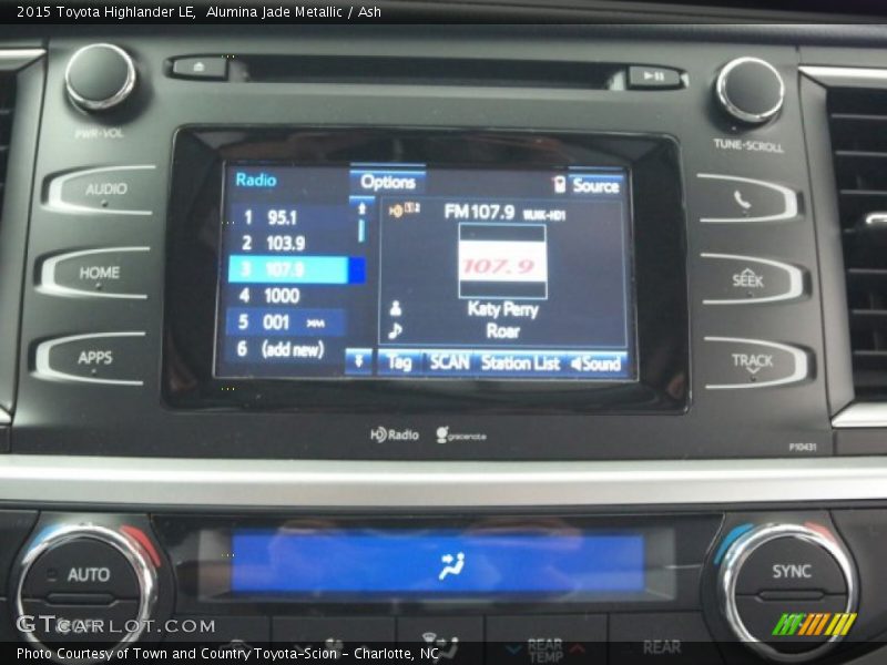 Alumina Jade Metallic / Ash 2015 Toyota Highlander LE