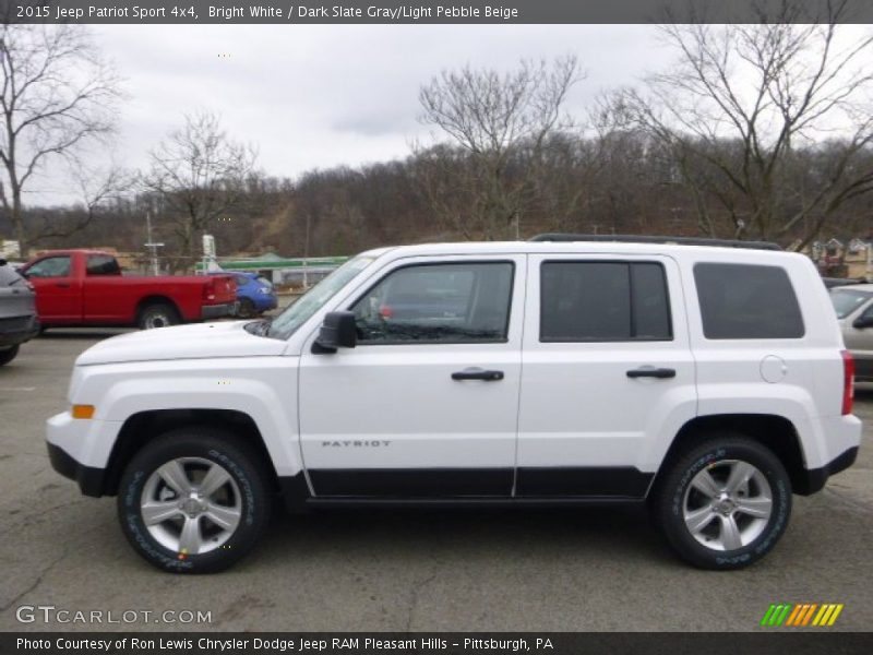 Bright White / Dark Slate Gray/Light Pebble Beige 2015 Jeep Patriot Sport 4x4