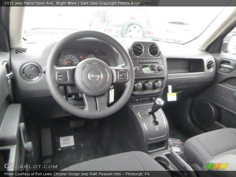 Bright White / Dark Slate Gray/Light Pebble Beige 2015 Jeep Patriot Sport 4x4