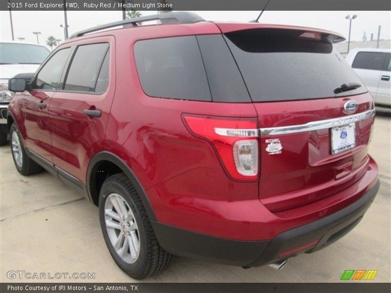 Ruby Red / Medium Light Stone 2015 Ford Explorer FWD