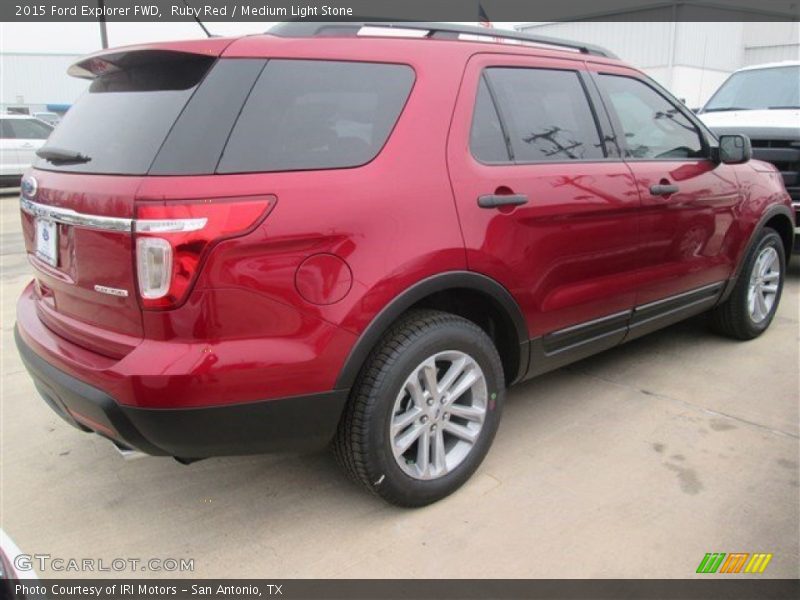 Ruby Red / Medium Light Stone 2015 Ford Explorer FWD