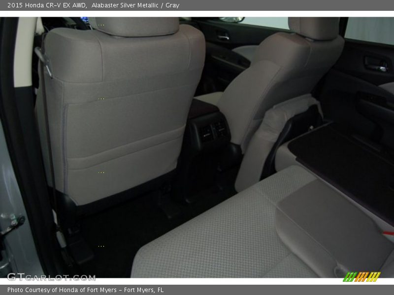 Alabaster Silver Metallic / Gray 2015 Honda CR-V EX AWD