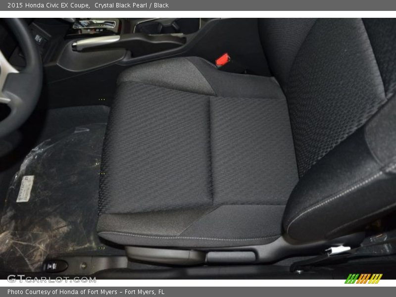 Crystal Black Pearl / Black 2015 Honda Civic EX Coupe