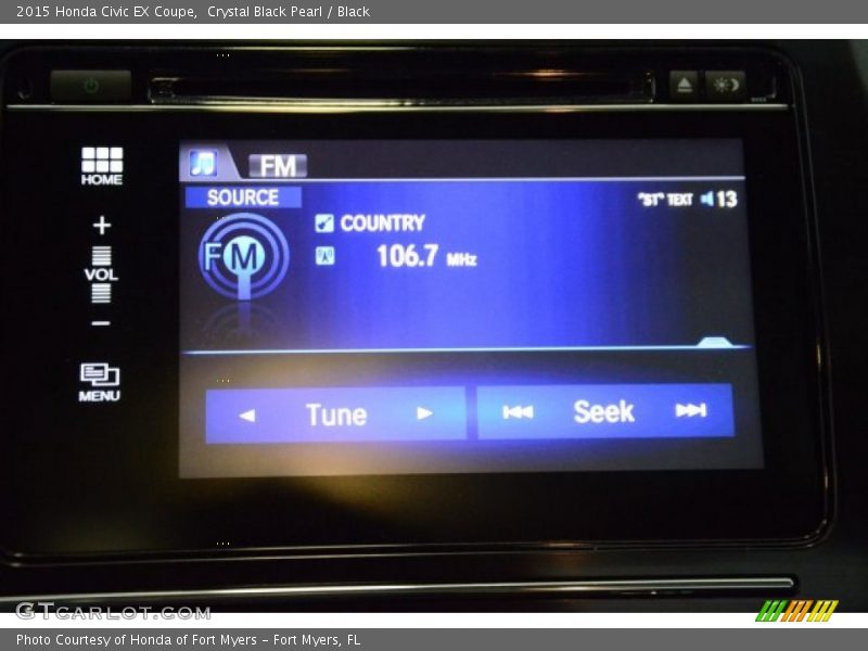 Crystal Black Pearl / Black 2015 Honda Civic EX Coupe