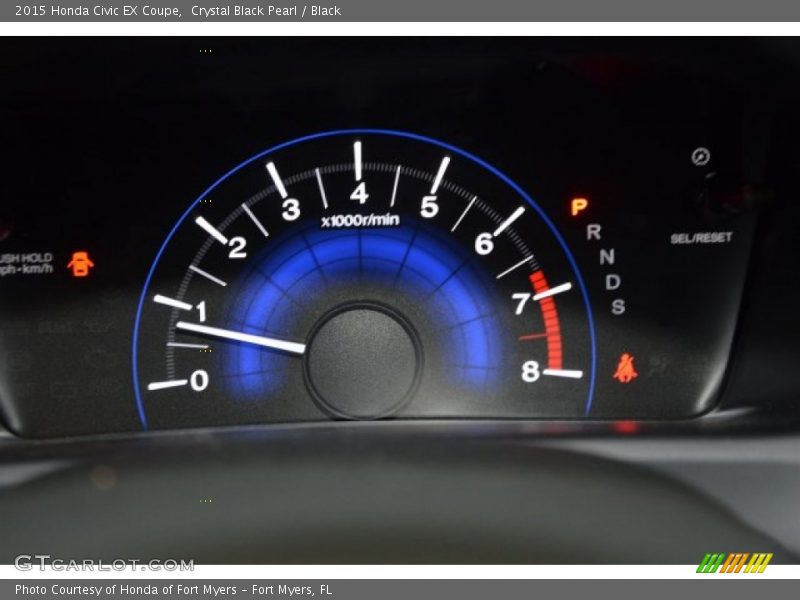 Crystal Black Pearl / Black 2015 Honda Civic EX Coupe
