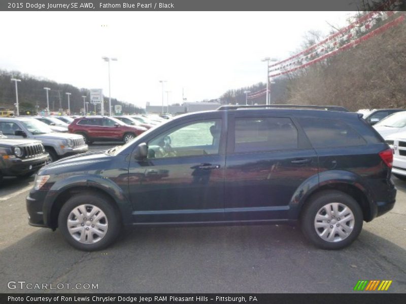 Fathom Blue Pearl / Black 2015 Dodge Journey SE AWD