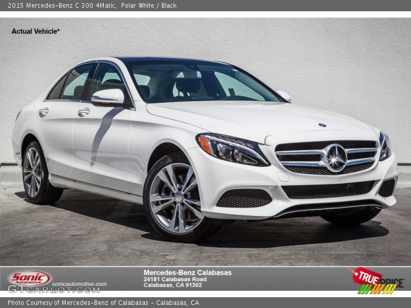 Polar White / Black 2015 Mercedes-Benz C 300 4Matic