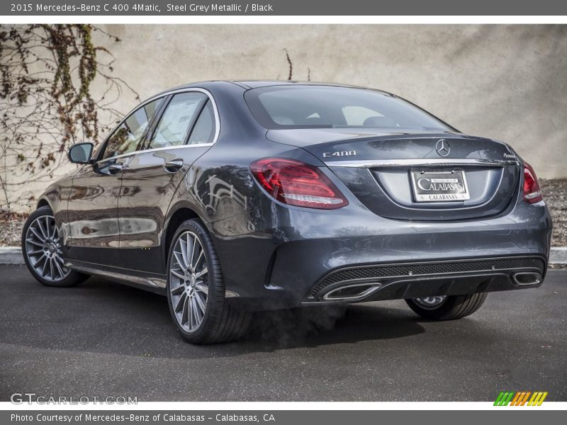 Steel Grey Metallic / Black 2015 Mercedes-Benz C 400 4Matic