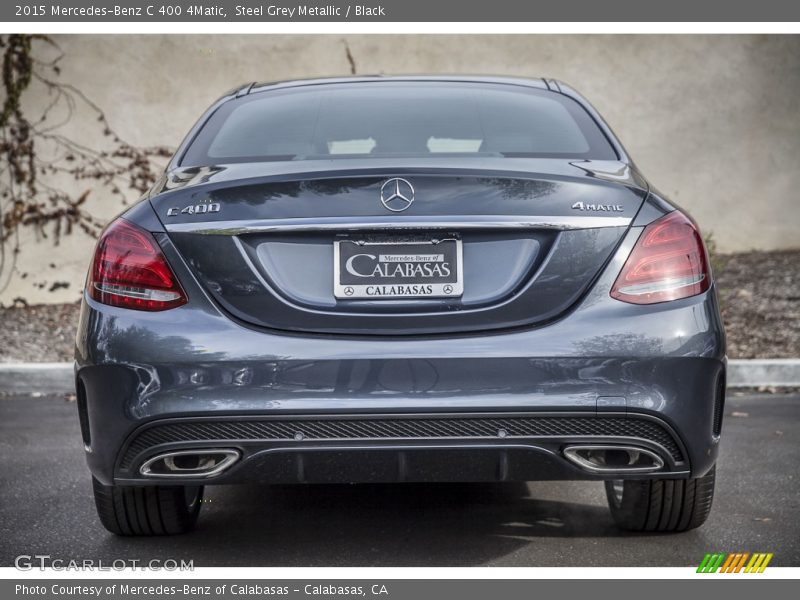 Steel Grey Metallic / Black 2015 Mercedes-Benz C 400 4Matic