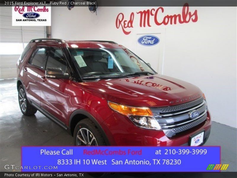 Ruby Red / Charcoal Black 2015 Ford Explorer XLT