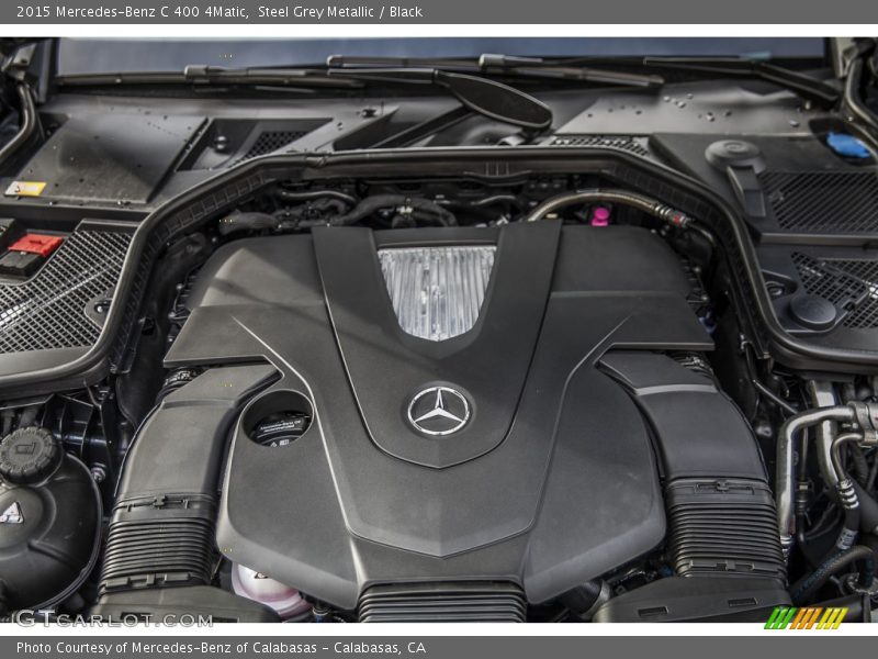Steel Grey Metallic / Black 2015 Mercedes-Benz C 400 4Matic