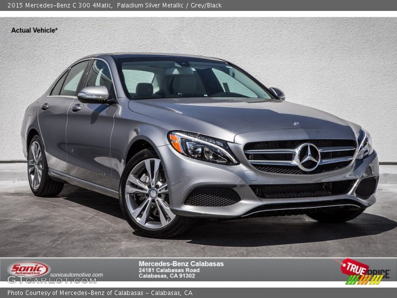 Paladium Silver Metallic / Grey/Black 2015 Mercedes-Benz C 300 4Matic