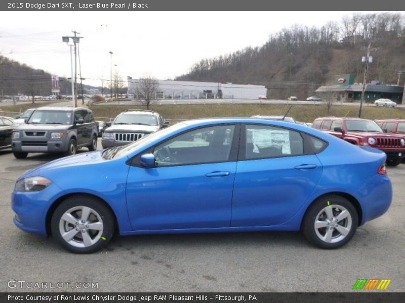 Laser Blue Pearl / Black 2015 Dodge Dart SXT